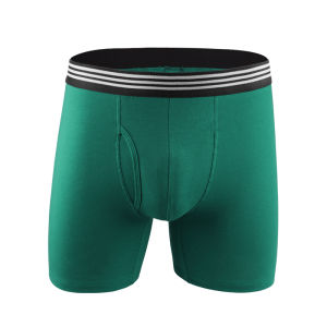 Mens Cotton Sports Underwear Large Size Extended Length Anti-Wear Quadrilateral Shorts Comfortable Breathable Mid-Waist Briefs