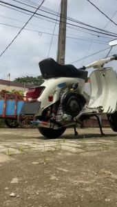 KNALPOT VESPA BUANG KANAN TYPE ERVI STAINLESS
