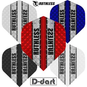 Ruthless Dart Flights - STANDARD 100 Micron Clear Panel Embossed Darts Flight (SAYAP ARROW)