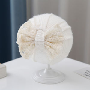 Korean Style Baby Hat Spring Autumn Lace Tied Ear Protection Cap for Infants And Toddlers Newborn Cap Toddler Headwear