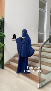 Gamis set cadar BASIC baju dan jilbab instan syari free niqab