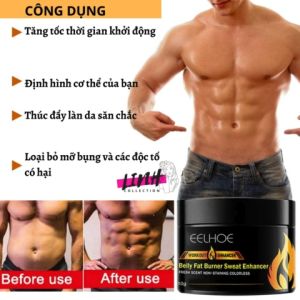 Gel tạo múi tăng cơ bụng cho cả Nam và Nữ Belly Fat Burner Sweat Enhancer 50g EELHOE giúp giảm mỡ tạo cơ săn chắc rút ngắn thời gian tập luyện (HLV PT GYM)