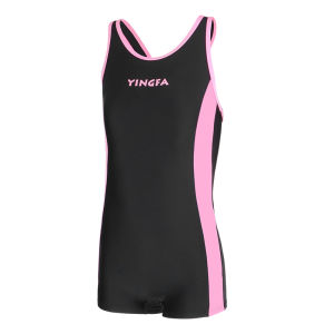 Kids Rash Guard Swimsuit 3-16 Years YINGFA Girls One-Piece Training Swimwear with Quick-Dry & Breathable Fabric