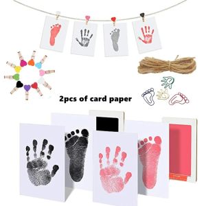 【Swan Home】6-color Baby Handprint Footprints Ink Pads Safe Non-toxic No-Touch Skin Inkless Inkpad Kits Pet Cat Dog Paw Prints Souvenirs Gifts