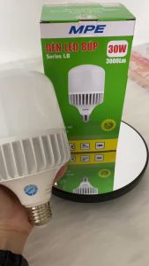 ĐÈN LED BÚP 30W MPE LB-30W CHÍNH HÃNG MPE CAO CẤP (BULB TRỤ)