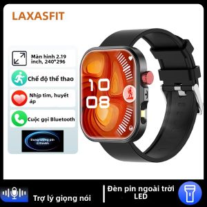 laxasfit | Đồng Hồ Thông Minh Cỡ Lớn LAXASFIT Có Đèn Pin LED Màn Hình Cảm Ứng Cuộc Gọi Bluetooth Theo Dõi Nhịp Tim Cho Nam Nữ