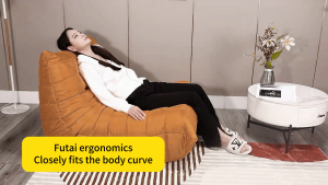 【10 Years Warranty】DreaME New 100% Caterpillar Lazy Sofa Full Sponge Leisure Balcony Living Room single Tatami Sofa Leisure Reclining Chair Bedroom Velvet Fabric Recliner Bed Bug Sofa Modern Simple Style