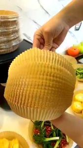 Kertas Alas Air Fryer 25 Pcs Anti Lengket Tahan Minyak Alat Dapur Masak