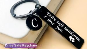 Keychain Stainless Steel Keychains Accessories Gift Box Birthday Boyfriend Family Lover Key Chain Stainless Gift Steel Drive Safe Keychain 26 Letters Key Chain