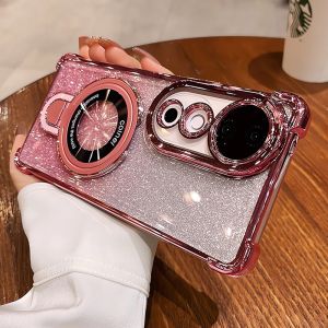 เคสVivo V50 Pro V 50 V50Pro 5G 2025 Vivo V40 V30 V29 V27 V29e โปร V27e 5G เคสมีขาตั้งกระพริบตัวปกป้องกล้องถ่ายรูปใสความงามชัดเจนกันกระแทกหนา