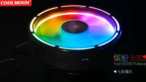 พัดลมซีพียู CPU Heatsink /ฮีทซิงค์ระบายความร้อน CPU RGB COOLMOON ไฟ RGB ของใหม่