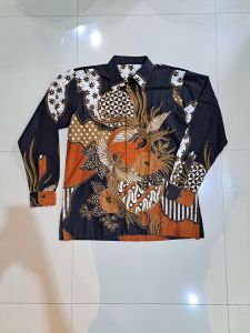 Kemeja Batik Pria Cowok Lengan Panjang Katun Cocok untuk acara Forma / Non Formal Kerja DLL