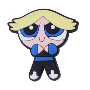 Detachable Flying Girl Police Shoe Buckle Hole Shoe Decoration PVC Accessories Shoe Buckle Fly Sky Little Girl Police Design