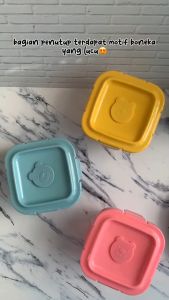 SET WADAH MPASI KACA Tempat Makan Bayi Glass Baby Food Container BPA Free