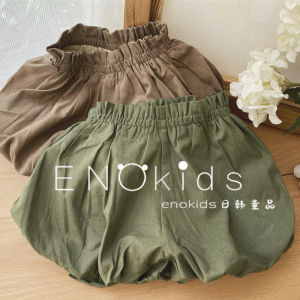 Cotton Linen Baby Girls Short Pants Breathable Loose Pumpkin Patterned Cute Artistic Short Shorts for Ages 18-72 Months