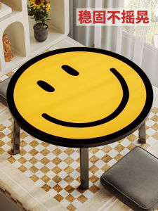 Cute Cartoon Childrens Study Desk Handmade Dining Small Table Foldable Computer Desk for Home Use Window Seat Bedroom