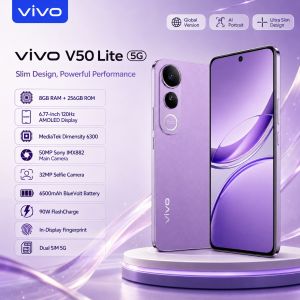 vivo | 2026 new VIVO V50 Lite 5G 8GB+256GB Smartphone 120Hz AMOLED 50MP Sony Camera 6500mAh Battery 90W FlashCharge Dimensity 6300