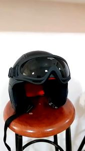 Helm Anak Bogo Retro Usia 2-6 Tahun Model Kacamatra Sky Modern All Size Lingkar Kepala 51 cm