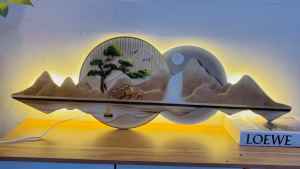 (ẢNH CHỤP) Tranh đèn led núi non hùng vĩ 13 uv trang trí decor phòng khách quà tặng kèm đinh