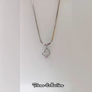 Best Seller!! Kalung dan Liontin Love Titanium Gold Gepeng Anti Karat dan Tidak Luntur