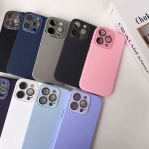 Liquid Bludru Case Lens Camera Protector IPhone 12 13 14 15 14+ 15+ PLUS PRO MAX Casing Pelindung Kamera