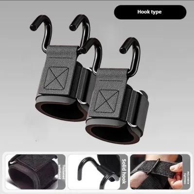 Weight Lifting Hooks Weight Lifting Grips Heavy Duty Pull Up Straps Adjustable Powerlifting Support Hooks Straps for Gym Workout