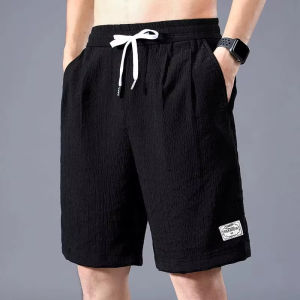 Lce Silk Shorts Mens Thin Sports Cropped Pants Loose Straight Leg Cool Breathable New Fashion Trend Casual XL-XXXL