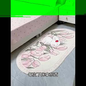COD 3D Carpet Bedside Blanket Bedroom Oval Long Strip Floor Mat Home  Living Room Bathroom Thick Non