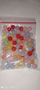 manik bulat doff susu ukuran 8mm warna mix