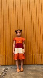 Dress Anak Flora Hooneybee Merah Bata [Size 1-5 Tahun] Baju Anak Perempuan