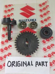 Kipas As Shaft Set Seal dan Bearing Waterpump Pompa Air Radiator GSX Satria F Injeksi FUFI Bandit