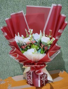 Buket Wisuda bunga mawar artificial kado Wisuda tanpa boneka wisuda tanpa buket uang