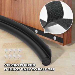 Door Draft Stopper Weather StrippingDoor SweepAdjustable Under Door Draft BlockerInsulator Suitable for Interior／Exterior Doors 36” Length