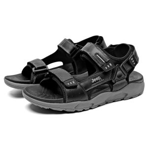Jeep | Jeep Mens Summer Outdoor Anti-Slip Casual Sandals Lightweight Breathable Wear-Resistant Driving Dual-Purpose Sandals