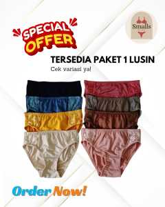 12 PCS/1LUSIN CELANA DALAM WANITA MOTIF RENDA UKURAN M L XL XXL