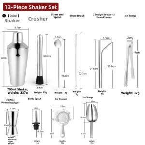 Cocktail Mixing Shaker Stainless Steel