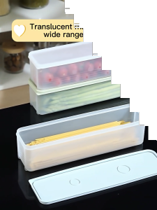 1900มล กล่องใส่เส้นพาสต้าในครัวขนาด - กล่องพลาสติกทรงสี่เหลี่ยมผืนผ้าสำหรับเก็บผลไม้และผัก - กล่องใส่อาหารแบบซ้อนได้พร้อมฝาปิด - กล่องเก็บอาหารขนาดใหญ่ กล่องเก็บอาหารสดในตู้เย็น