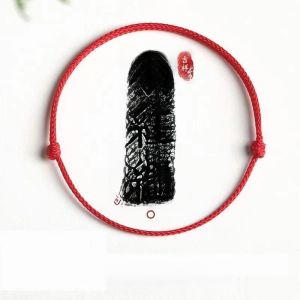 Lucky Charm Bracelet with Woven Rope And Peach Blossom Beads for Women Ideal Gift for Girlfriend Golden Year Chinese Zodiac Design