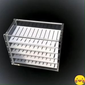 กล่องเก็บขนตาปลอม ชั้นเก็บขนตา สีโปร่งใส 5 ชั้น มีฝาเปิด-ปิด ใช่งานง่าย อุปกรณ์ต่อขนตา  พร้อมส่ง