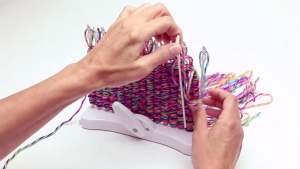 Year End Sales | Loopdeloom Spindle Weaving Loom Kit LWE31 Activity Set String DIY Arts & Crafts Yarn Gift