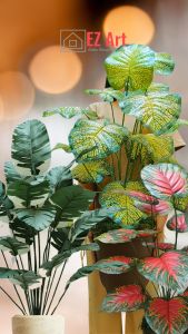 18 Leaves 1 Bunch Glory Monstera Leaves Artificial Plants Real Touch Decorative Palm leaves EZ Art
