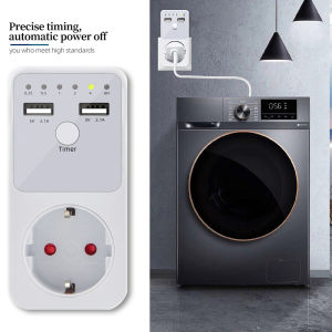 Smart Timer Socket Timing Outlet Switch Digital Timer Switch Multifunctional Kitchen Timing Smart Socket 50HZ 230VAC Ready Stock US Plug