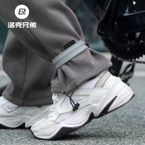 ROCKBROS Bicycle Trouser Strap Adjustable High Elastic Cycling Pants Leg Belt Safety Reflective Bike Leg Straps Road Bike Mountain Bike Ankle Elastic Tight Belt Men Women Ribbon