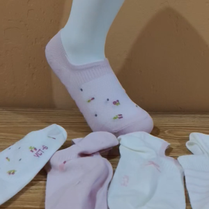 S22C 5Pasang Kaus Kaki Wanita Hidden Fashion Flat Shoes Kaos Kaki Pendek Invisible Import Premium