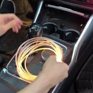 3M/5M/6M/8M Fiber Optic Neon Wire Extended Strip Invisible Light Guide Accessories For Car Interior Ambient Lighting Equipment