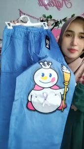 Celana kulot jeans anak perempuan boneka mixue usia 5 tahun sampai 12 tahun