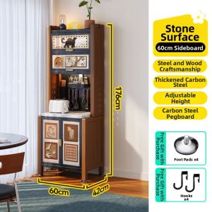MEISD | Retro Style Carbon Steel Sideboard Storage Cabinet