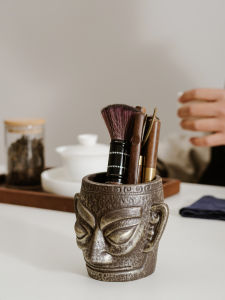 Retro Sichuan Tang Dynasty Creative Storage Ceramic Ashtray Desktop Living Room Study Office Decorative Chinese Style Souvenir