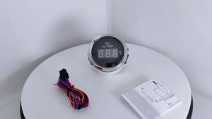 ELING 52mm Oil Temp Gauge Temperature Meter 50-150 ℃ Signal 9-32V with Red Backlight for Car Boat Yacht Motorcycle