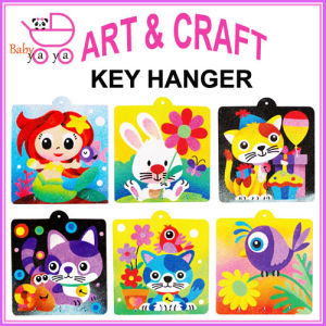 BabyYaya Sand Art Key Hanger Board Kit Sand Art Kid Craft Gift Set For Children Home Activity